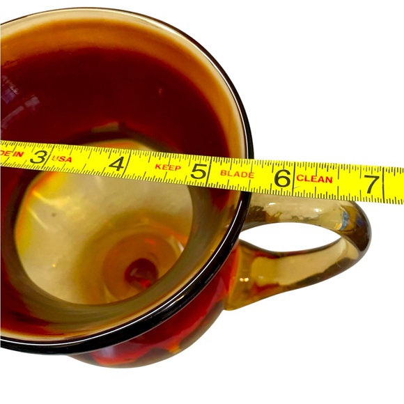 Amberina Art Glass Hand Blown Vintage Small Pitcher 6" x 7" - Picture 12 of 12